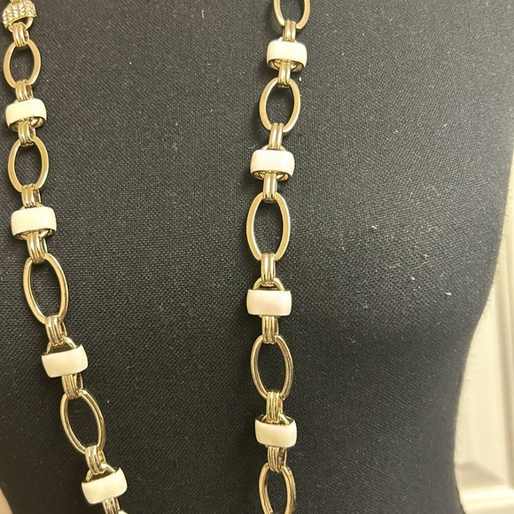 ColdWater Creek, Cream and Gold Necklace, 40”, Excellent Condition - Picture 5 of 7